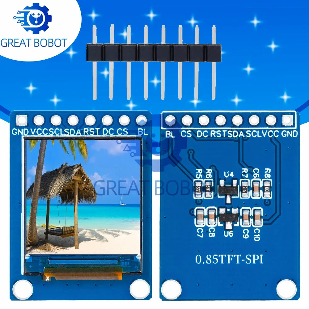 0.85" TFT LCD Module 128x128 SPI ST7735 for Arduino