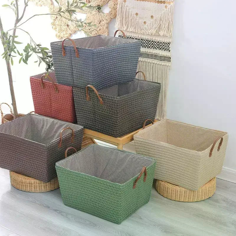 Household Japanese-style Foldable Rattan-like Woven Dirty Clothes