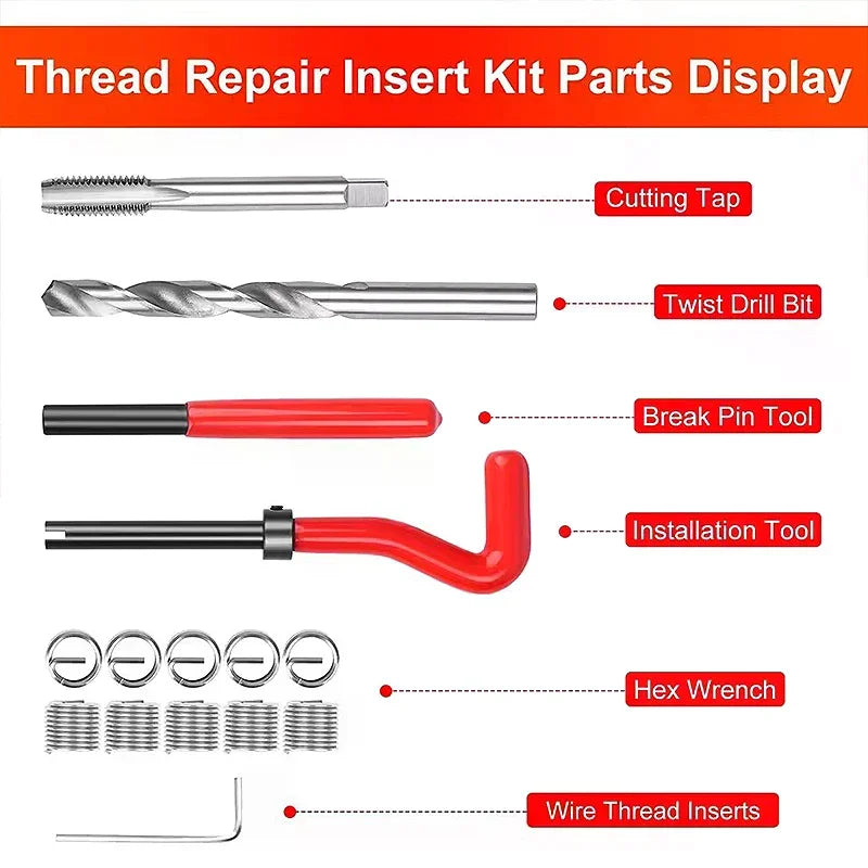 Metric Thread Repair Insert M5 M6 M8 Car Coil Tool 0 8Thread