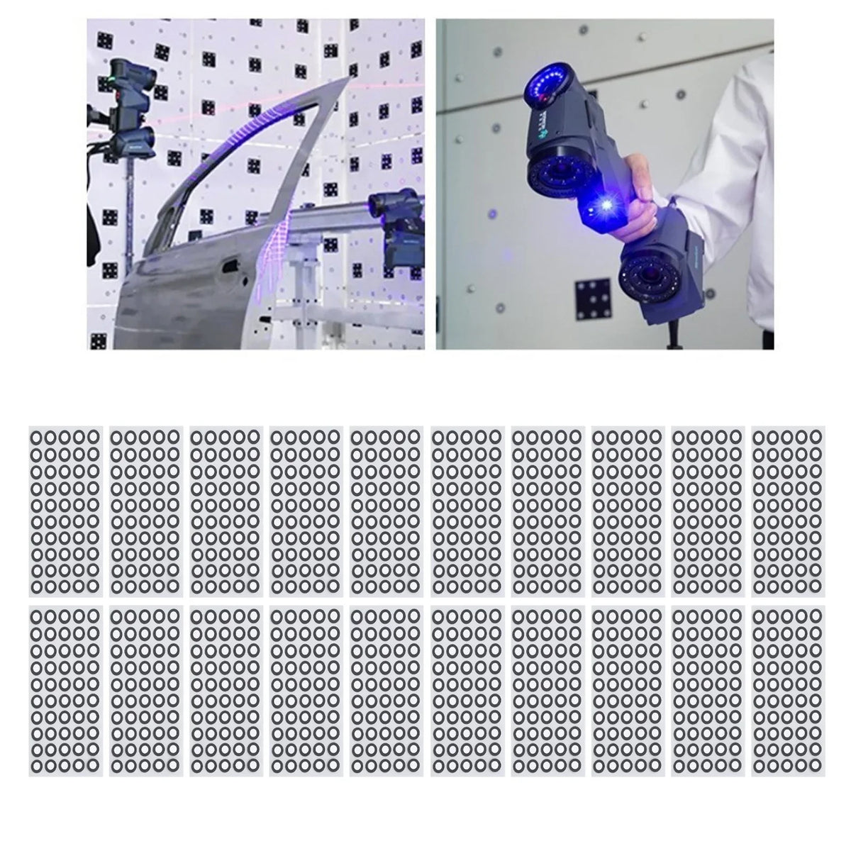1000 Pcs 3D Scanning Markers 6mm ID 10mm OD Reflective Dots