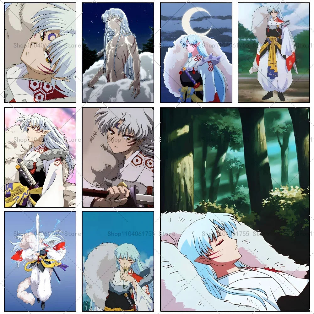 Inuyasha Sesshoumaru Anime Wall Poster Self-Adhesive Sticker