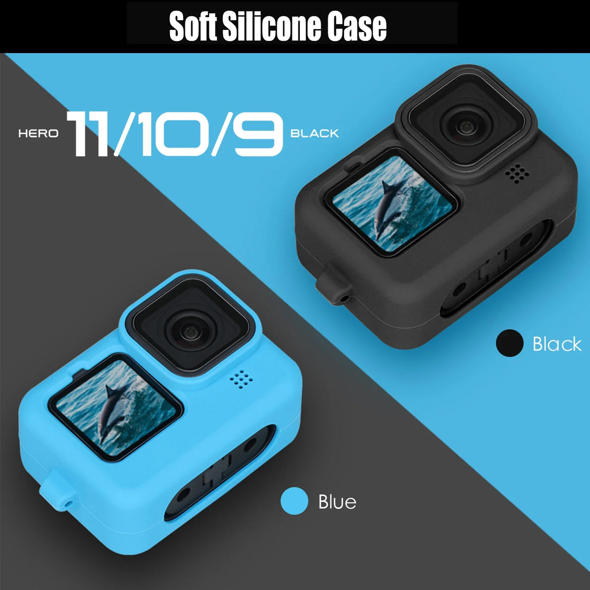 Soft Silicone Case Gopro Hero 12 11 10 Go 9 Protective Full Cover