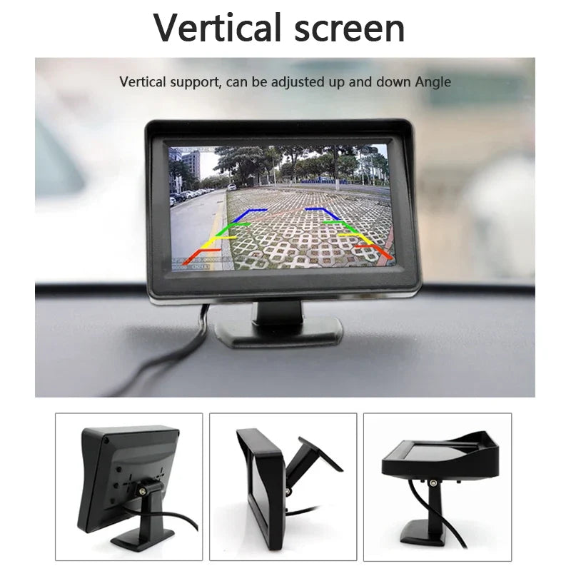 4.3" HD Car Reversing Monitor – Universal TFT LCD Display