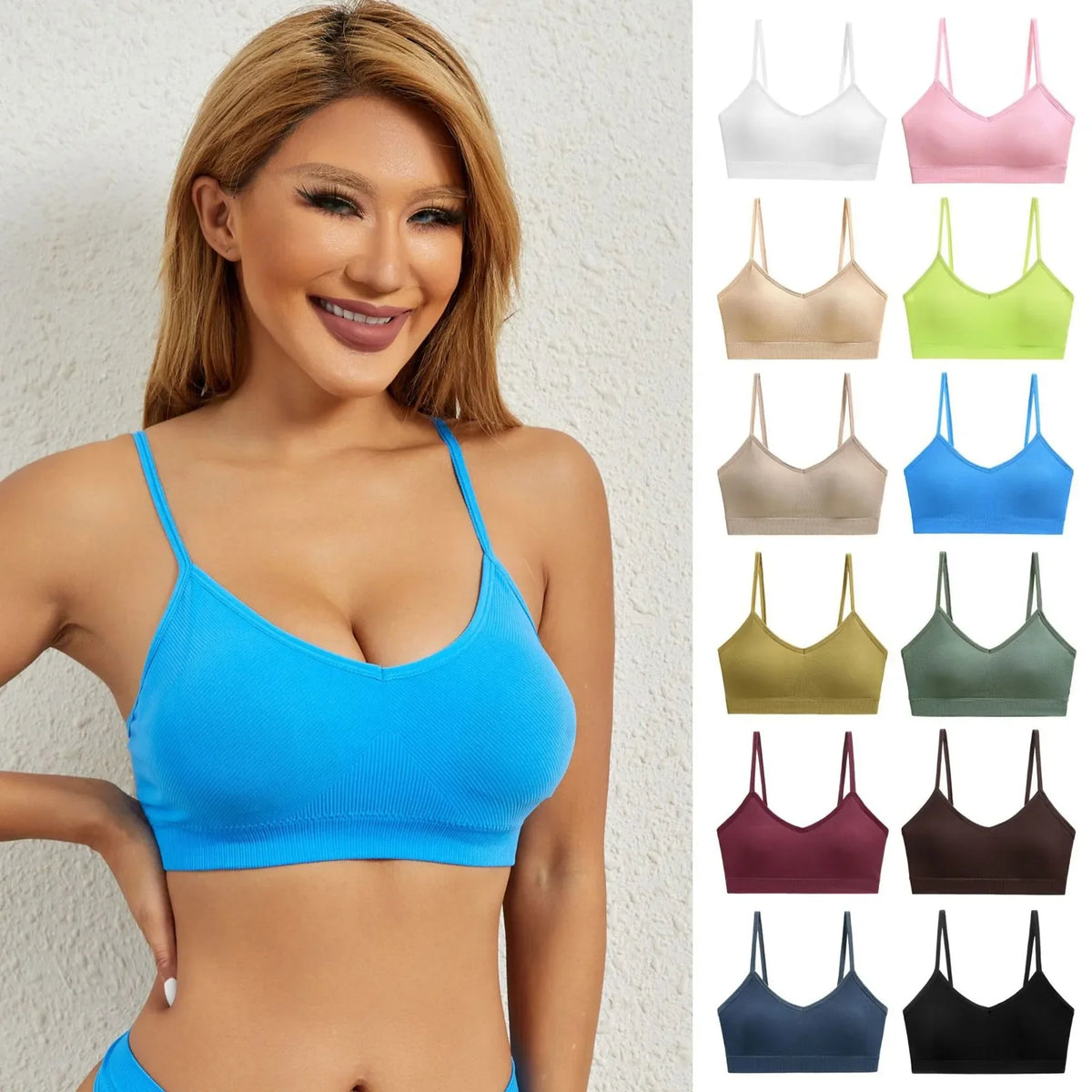 Women's Y-Back Padded Sports Bra | Yoga & Fitness Tank Top