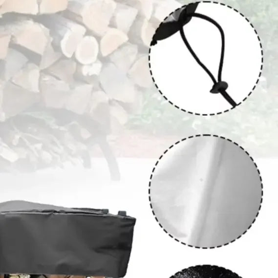 Curved Firewood Rack Cover | 59" Heavy-Duty 210D Oxford