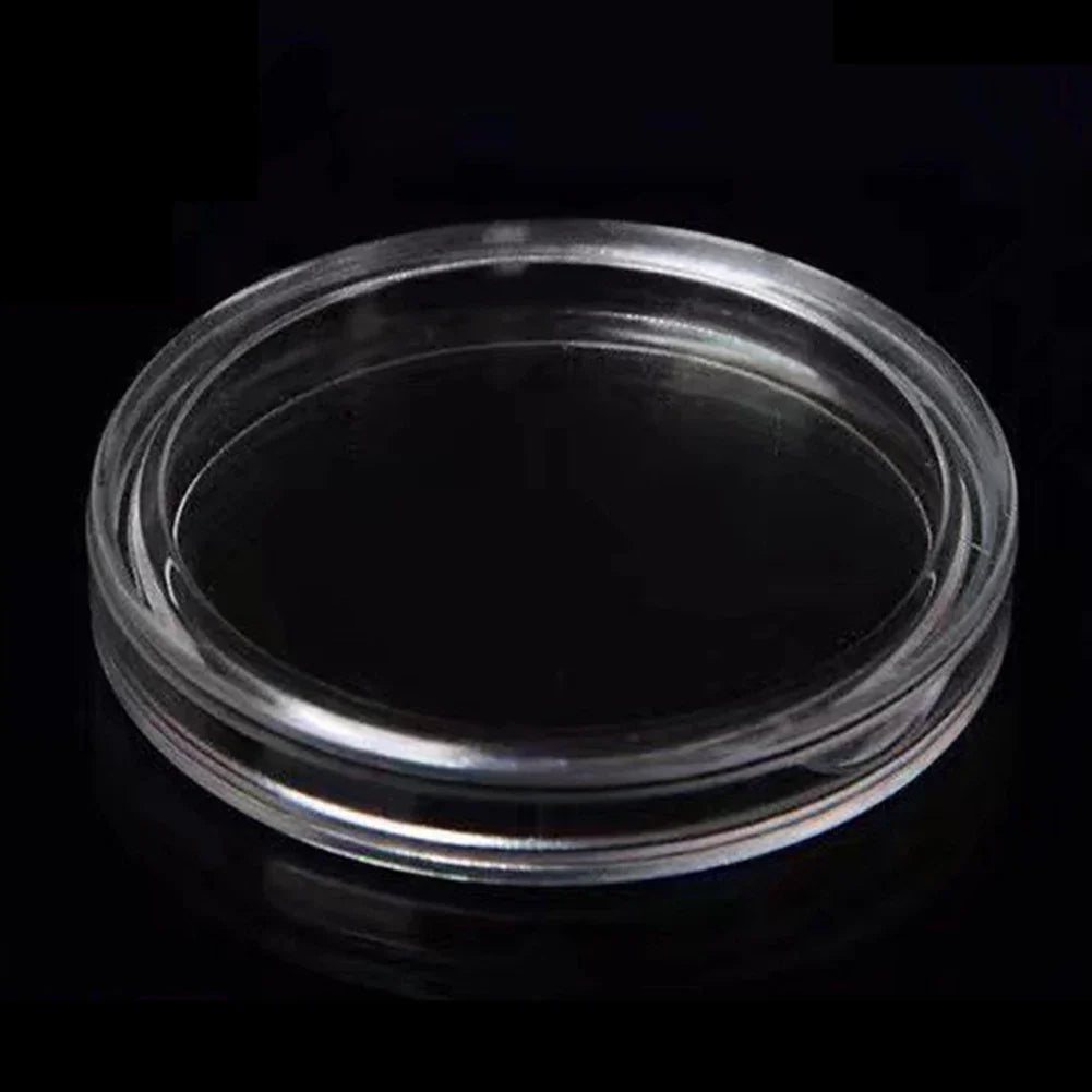 100-Pack Clear Coin Capsules 40mm | Collector Storage Cases