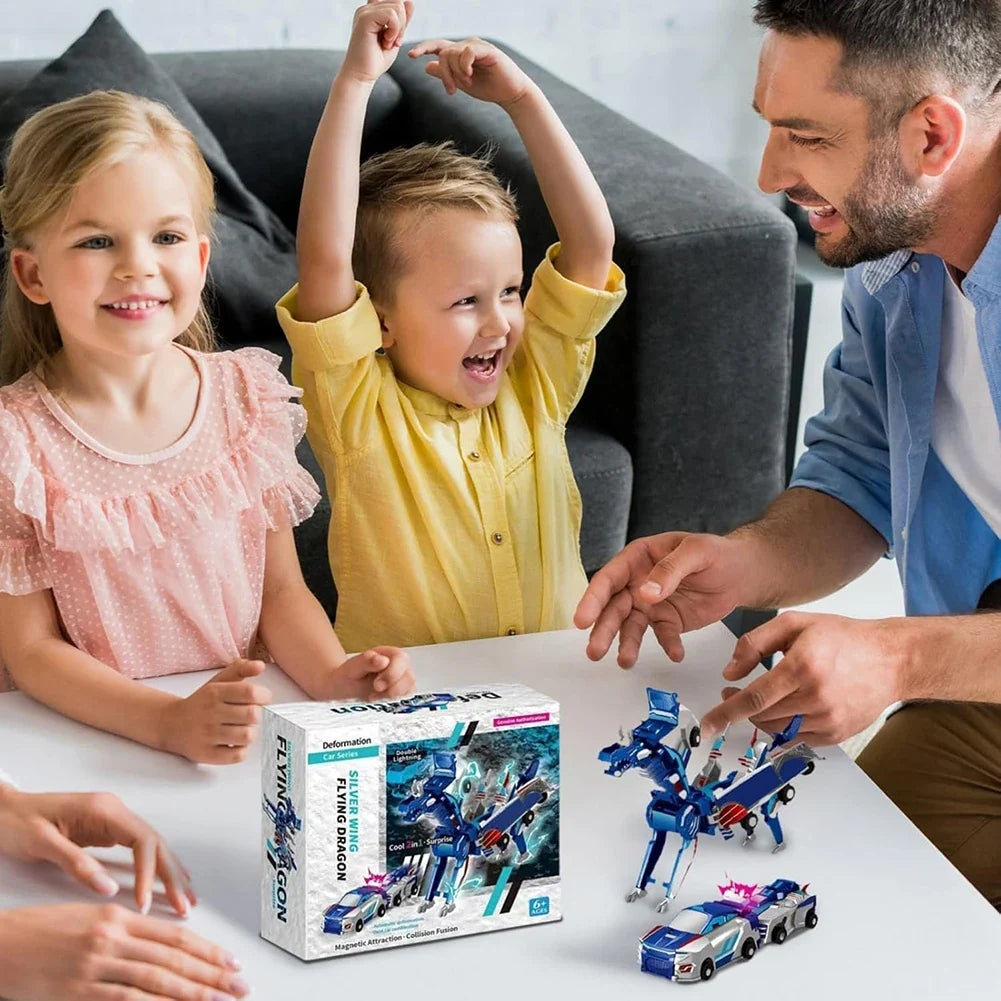 Unicorn Transformer 2-in-1 Magnetic DIY Car Toy for Kids