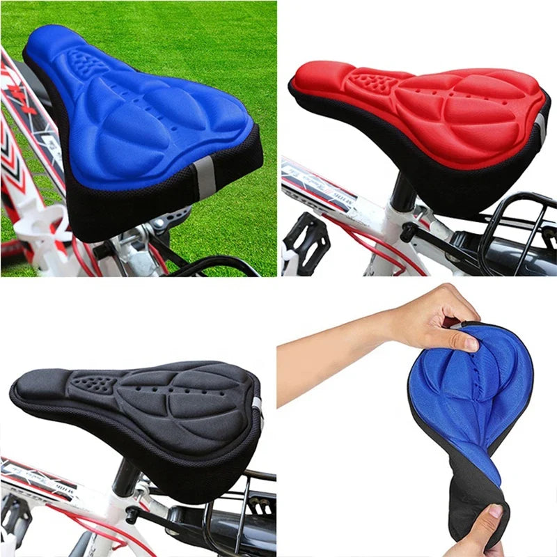 3D Bike Saddle Cover Breathable Comfort Foam Seat Cushion Cycling