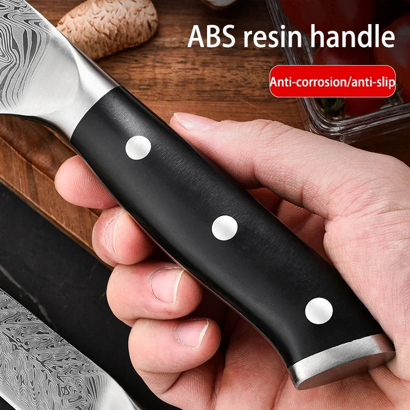 7-Inch Santoku Chef Knife – Laser-Textured Stainless Steel
