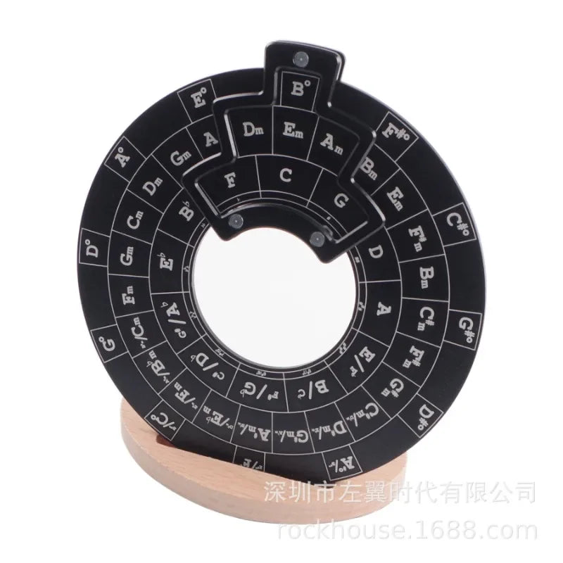 Circle Fifths Wheel Guitar Chord Wooden Melody Tool Musical