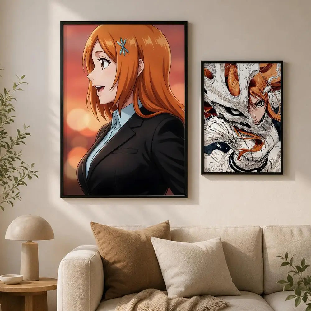 Anime Orihime Inoue Wall Poster – Waterproof Self-Adhesive Art