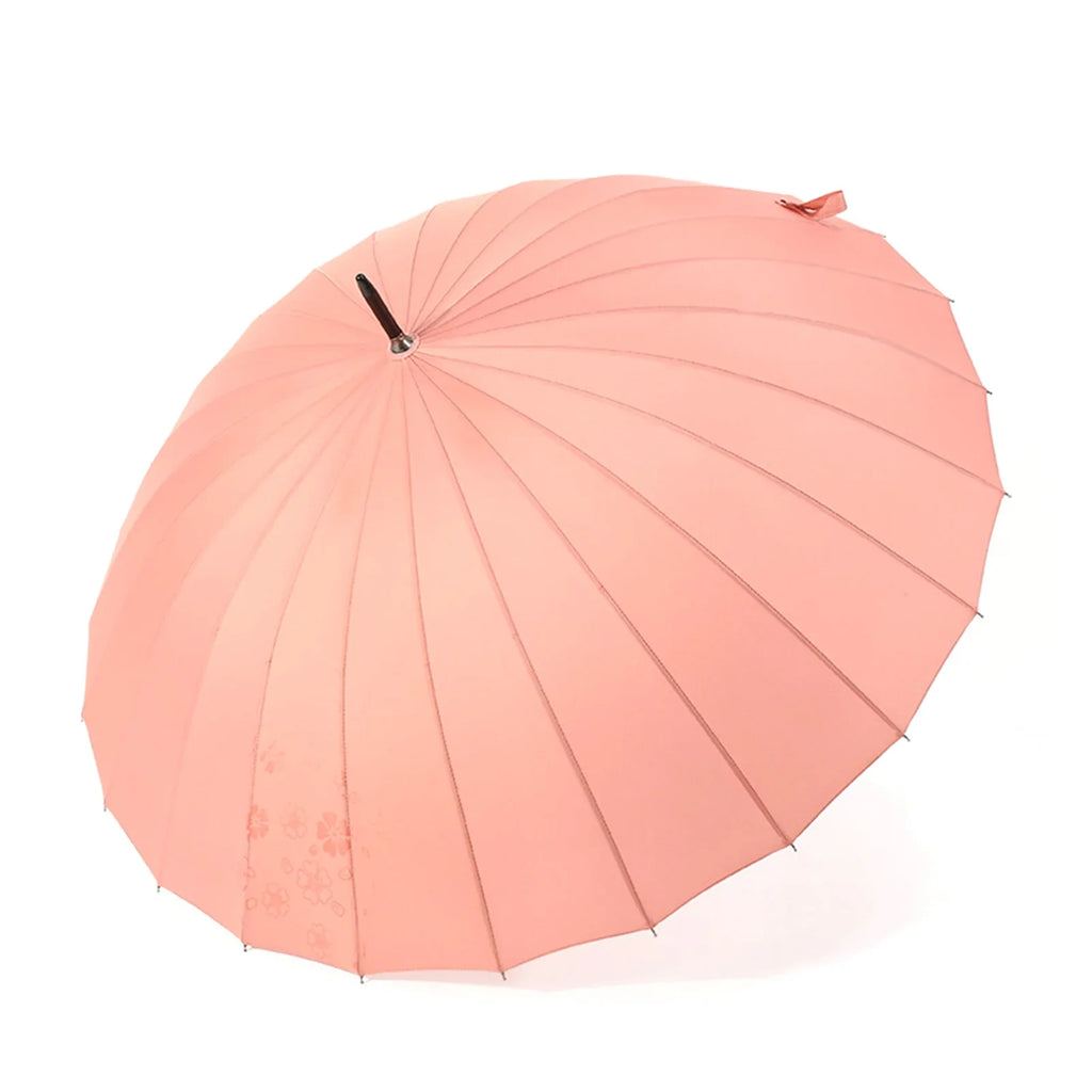 PEAKINBAGS Ultra Large Retro J-Stick Umbrella – 24 Ribs
