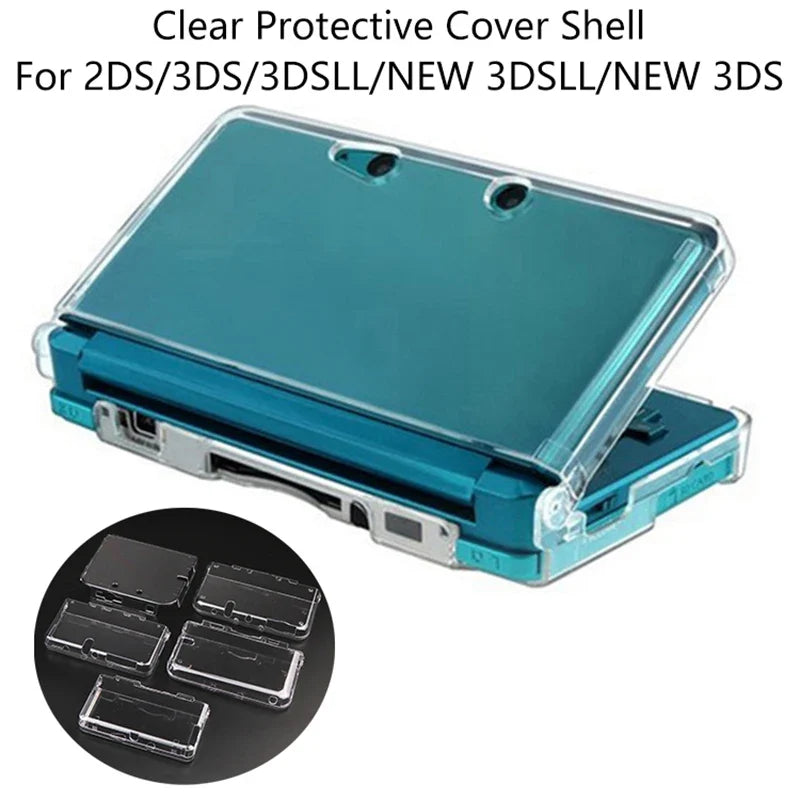 Clear Case & Screen Protector for 2DS 3DS 3DS XL New 3DS