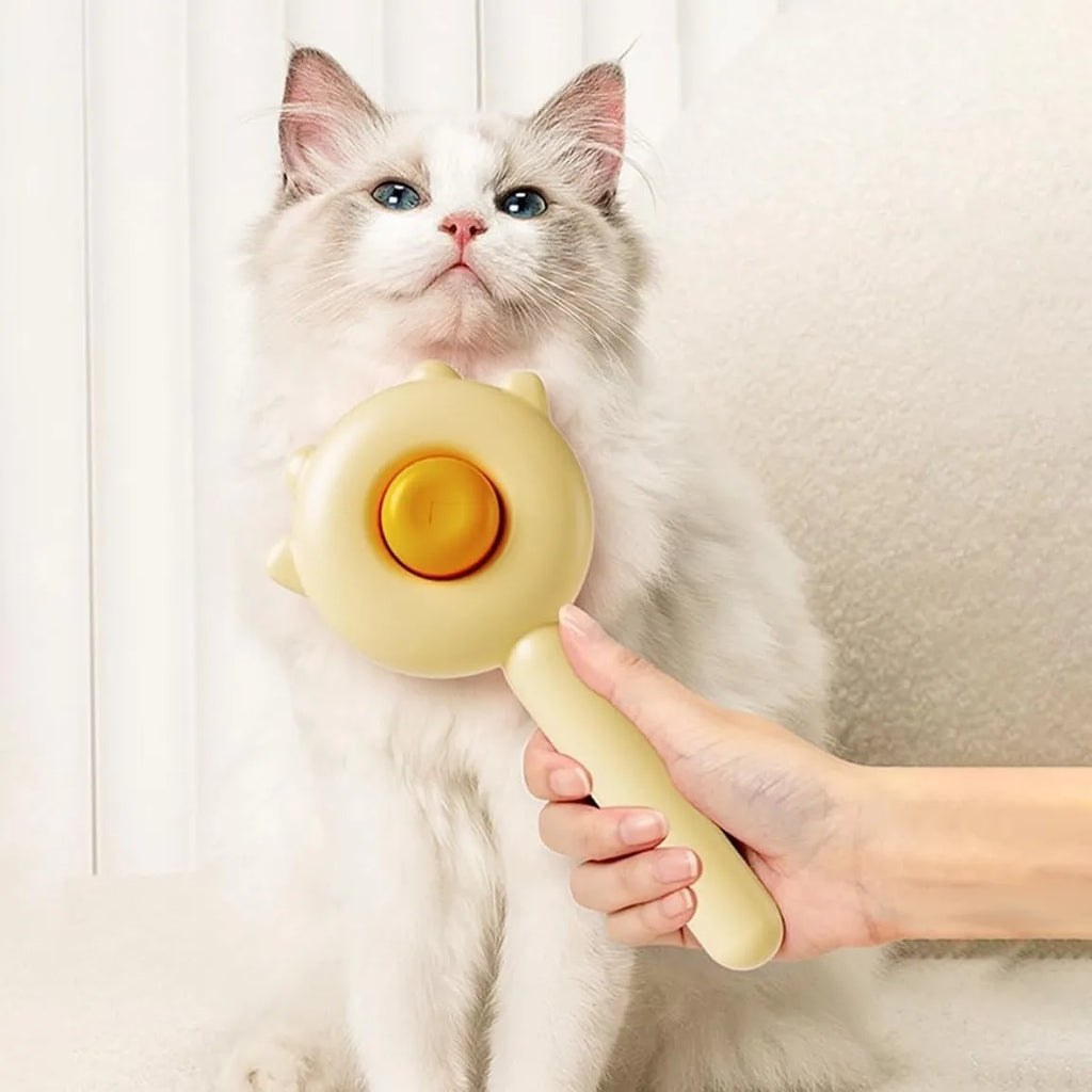 Pet Hair Remover Brush – Self-Cleaning Cat & Dog Grooming Tool