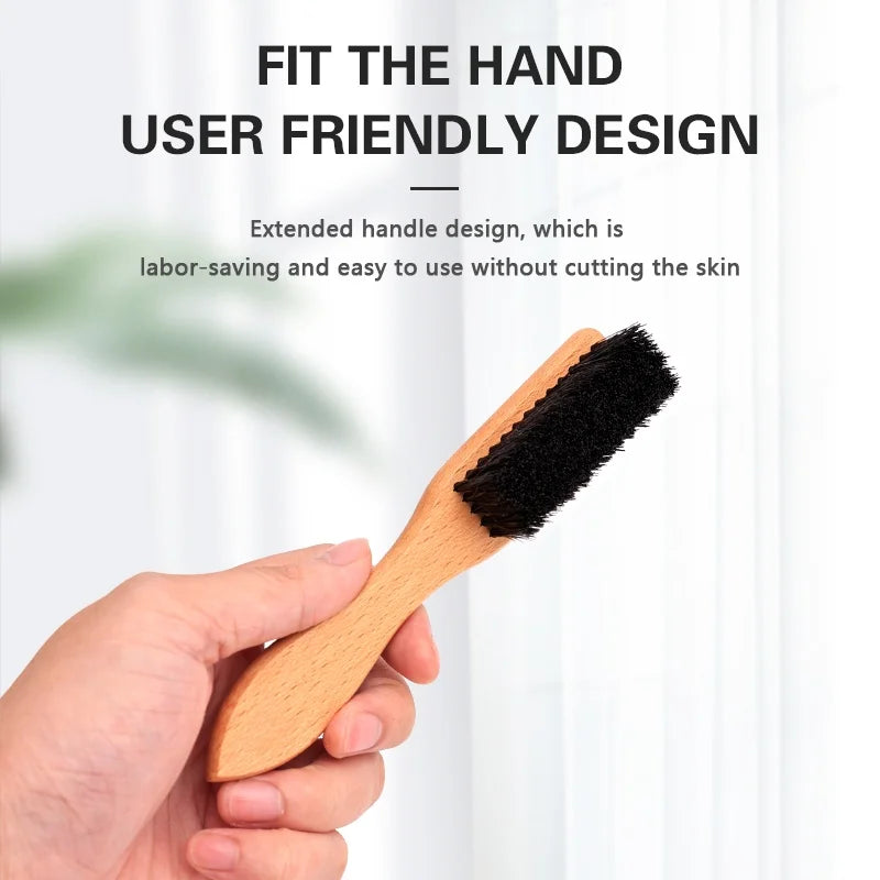 Men's Wood Handle Beard Brush & Neck Duster | Salon Tool