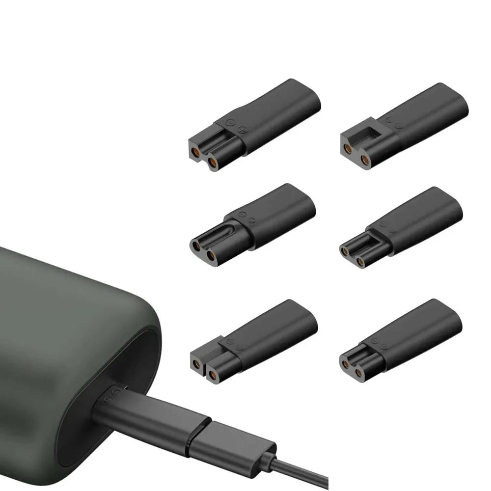 6-Pack Type-C USB Charger Adapter for Clippers & Trimmers
