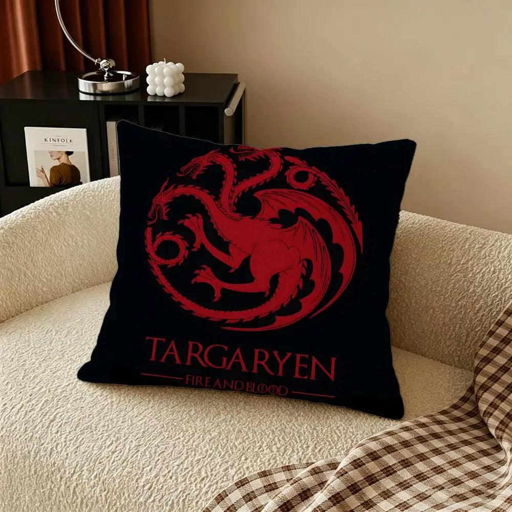 House of Dragon Linen Cushion Cover | Sofa & Bedroom Decor