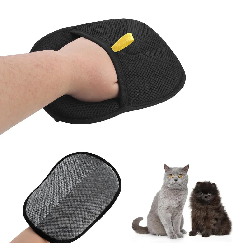 Reusable Double Sided Grooming Glove Pet Hair Removal Tool Static Fur