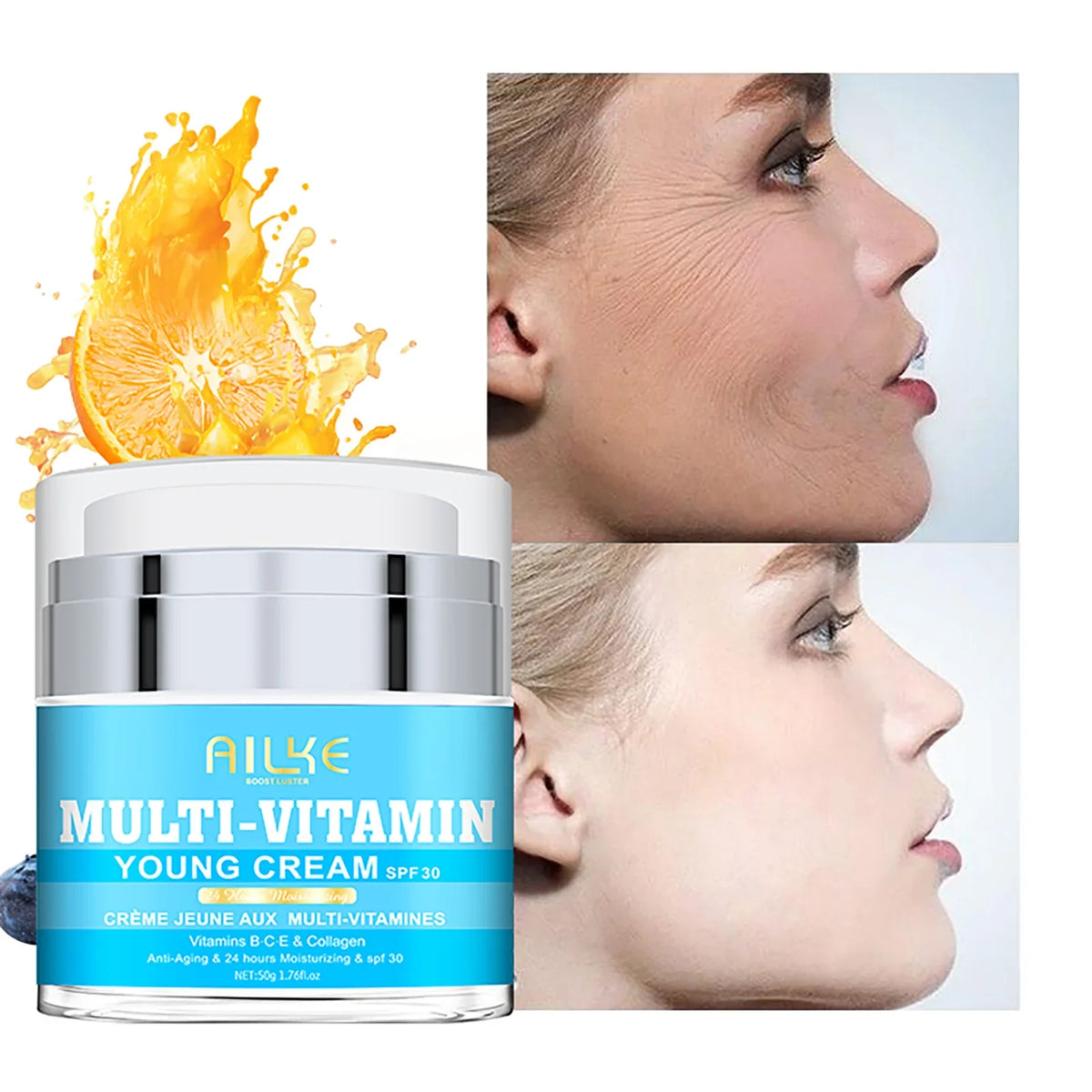 AILKE Multivitamin Face Cream – Brightening & Anti-Aging | 50ml