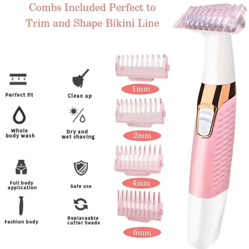 5-in-1 Rechargeable Waterproof Electric Hair Remover for Women