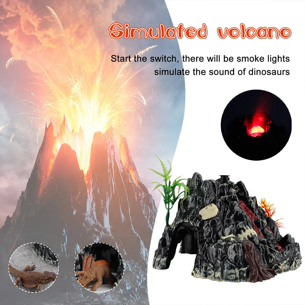 Volcano Model Toy with Spray, Lights & Dinosaur Sound Effects