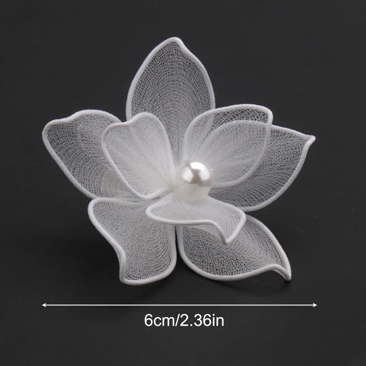 Fabric Flower Hair Clips Set of 3 | Wedding & Party Barrettes