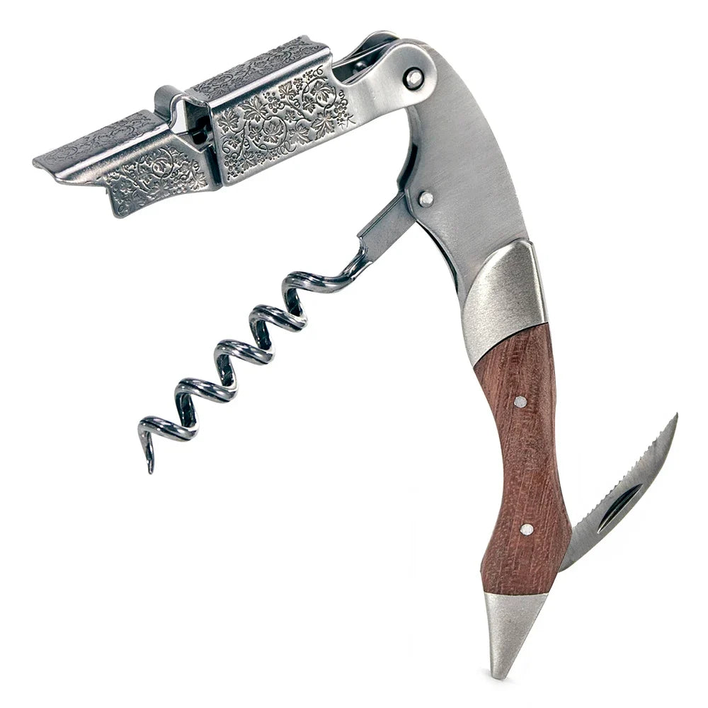 Wine Opener Professional Waiters Corkscrew PU Bag Bottle Foil Cutter