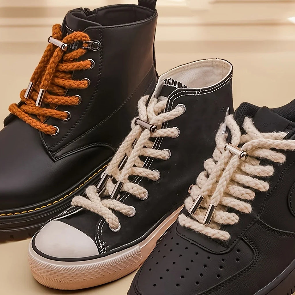 Spring Buckle No Lace Rope Lock Installation Shoelaces Hoodies