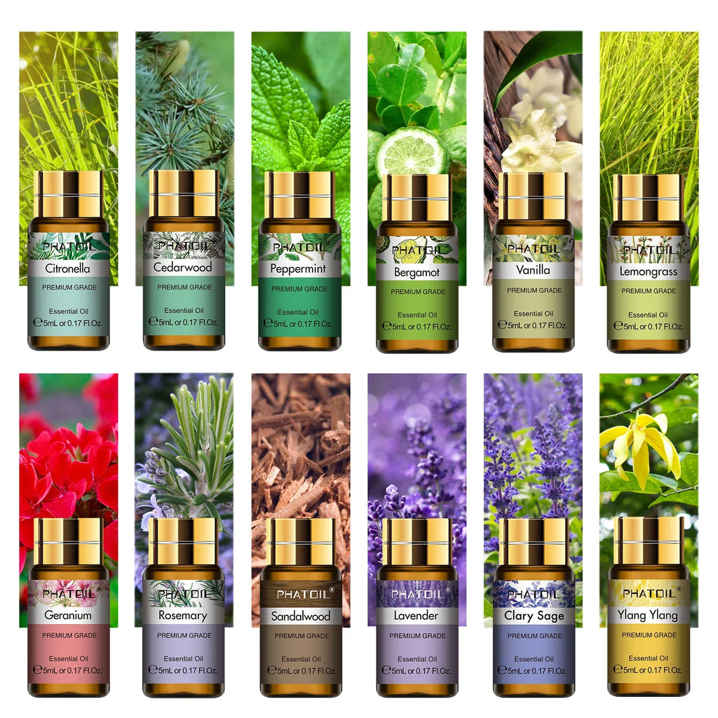 PHATOIL 15-Piece Pure Essential Oils Set – Aromatherapy Gift