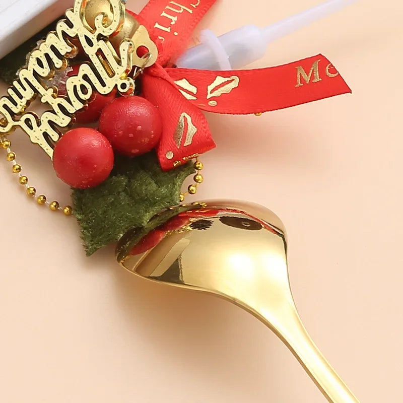 1 2 4 Fancy Christmas Cartoon Doll Sets Stainless Steel Tableware