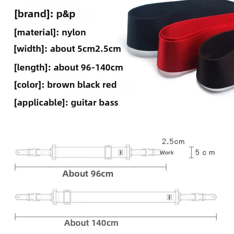 Nylon Guitar Strap Adjustable Universal Electric Belts Printed