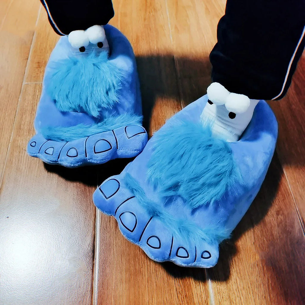 Lorilury Animal Paw Fluffy Slippers – Novelty Fur Slides