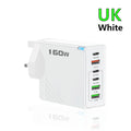 160W 6-Port USB-C PD & QC3.0 Fast Wall Charger | EU US UK