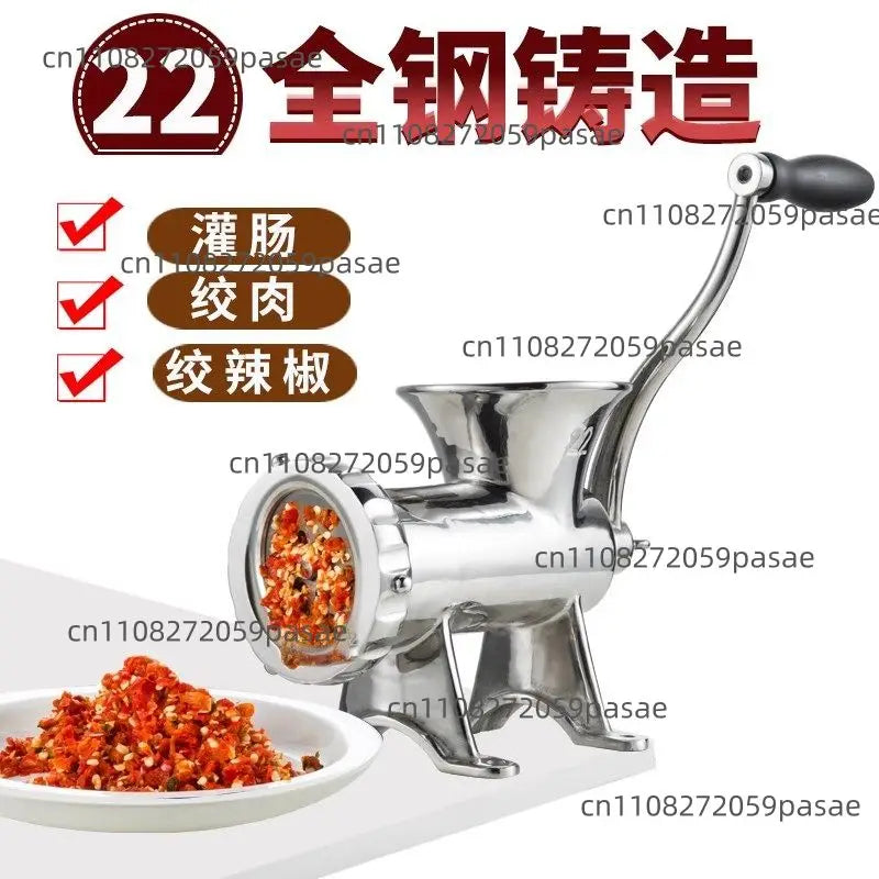 All-Stainless Steel Manual Meat Grinder & Sausage Maker