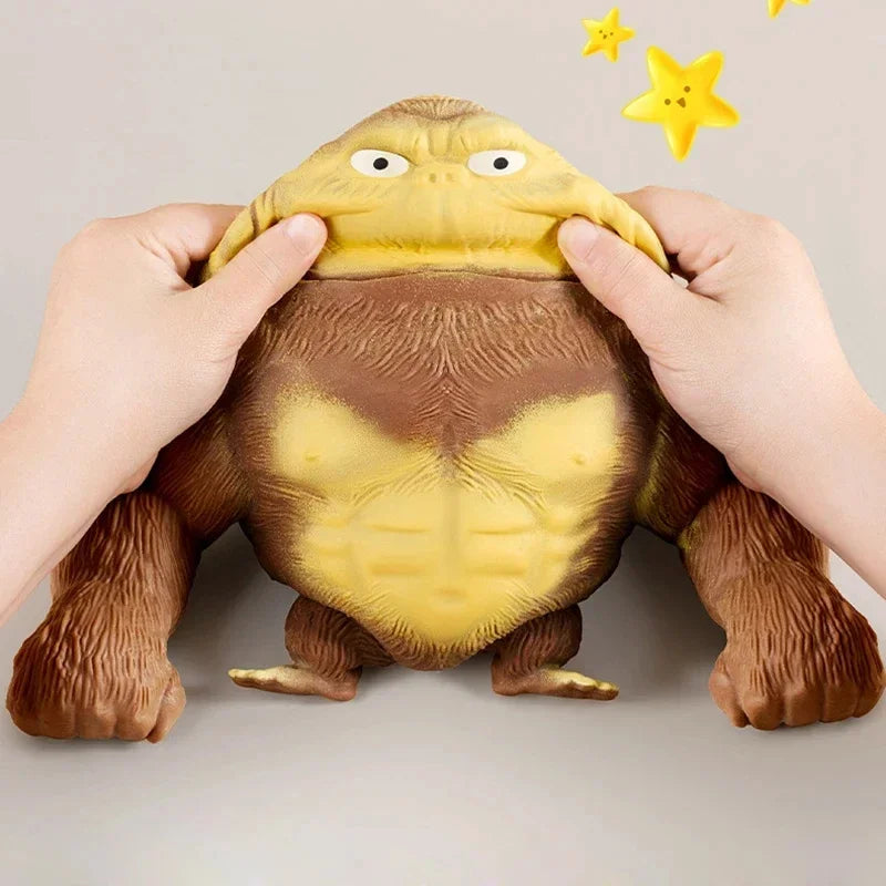 Cute Gorilla Figurines Humorous Expression Monkey Statues Stretchable