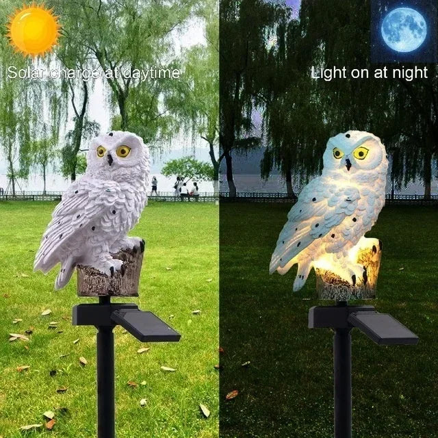 Solar Owl LED Garden Lawn Light – Waterproof Outdoor Pathway Lamp