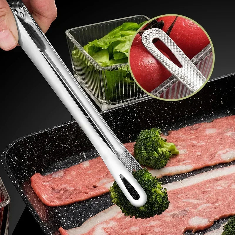 Economic Kitchen Tongs Stainless Steel Barbecue Clip BBQ Grill Meat