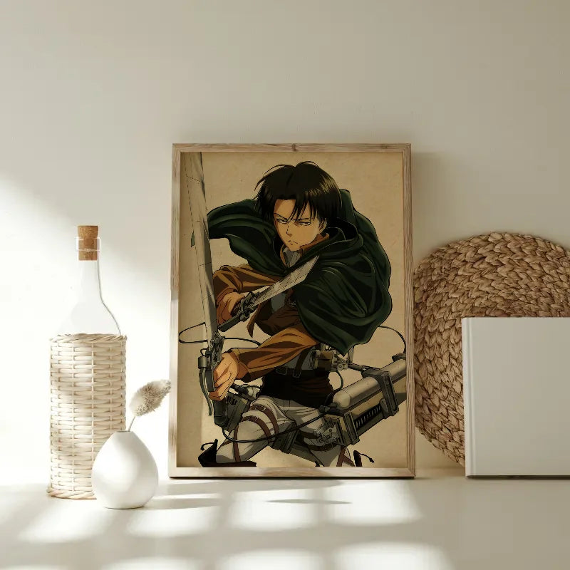 Attack on Titan Levi Ackerman Anime Poster | Wall Sticker Art