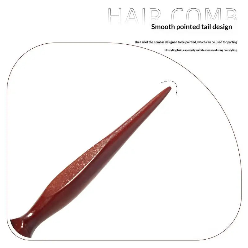 Wooden Handle 3-Row Boar Bristle Teasing Comb | Hair Styling