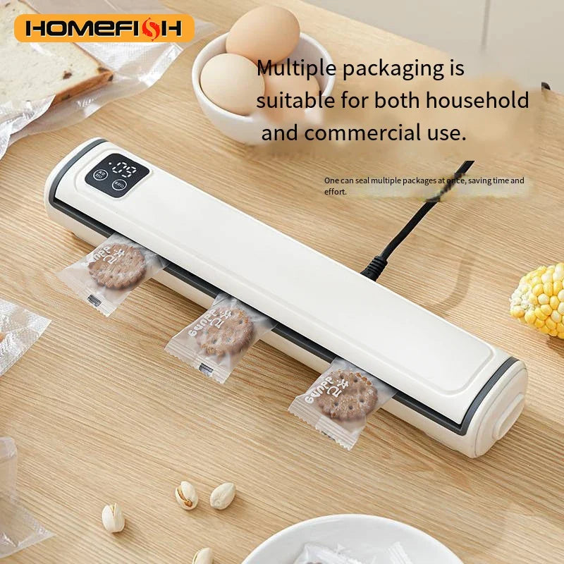 HOMEFISH Portable Vacuum Sealer for Dry & Wet Food + Bags