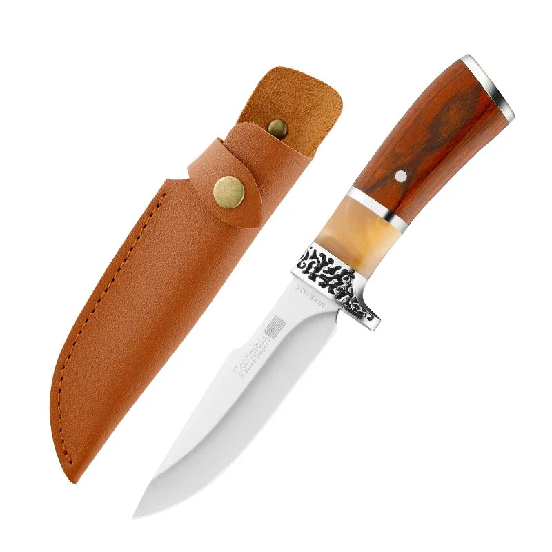4" Stainless Steel Boning Knife – Wood Handle Meat Cleaver
