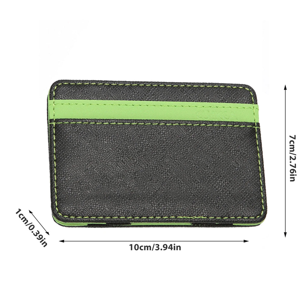 Ultra Thin RFID Magic Card Holder Slim PU Leather Wallet
