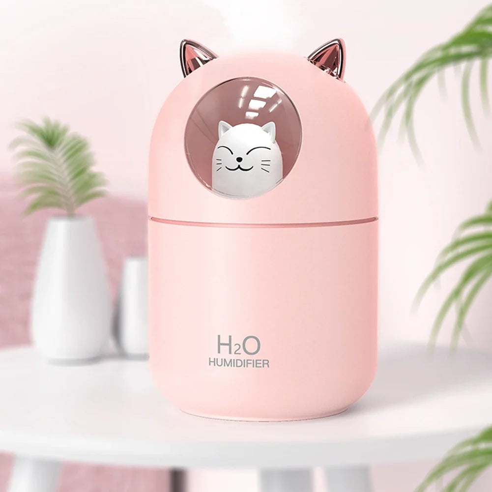 USB Mini Humidifier & Aroma Diffuser with LED Night Light