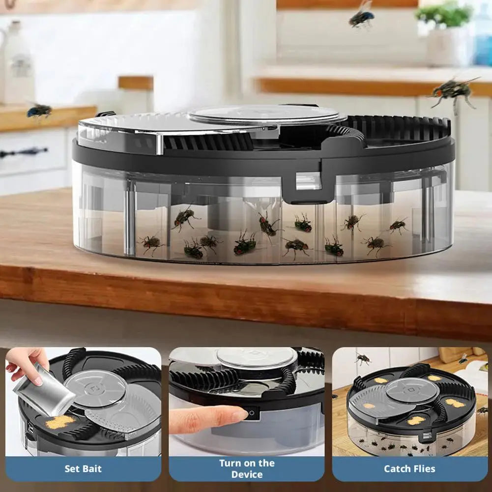 USB Electric Rotating Fly Trap – Quiet Indoor & Outdoor Catcher