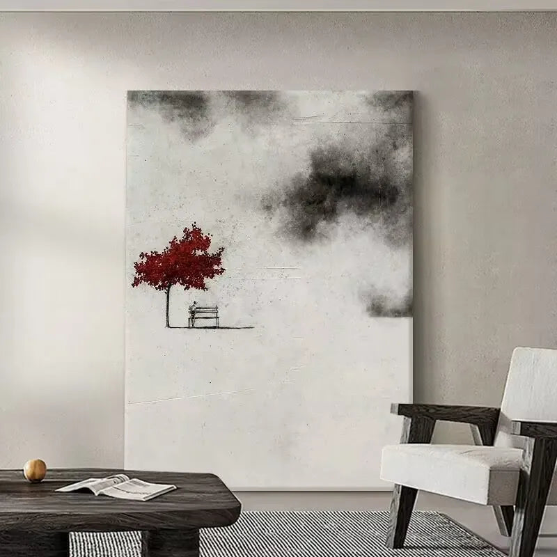 Abstract French Style Handmade Oil Painting on Canvas | Unframed