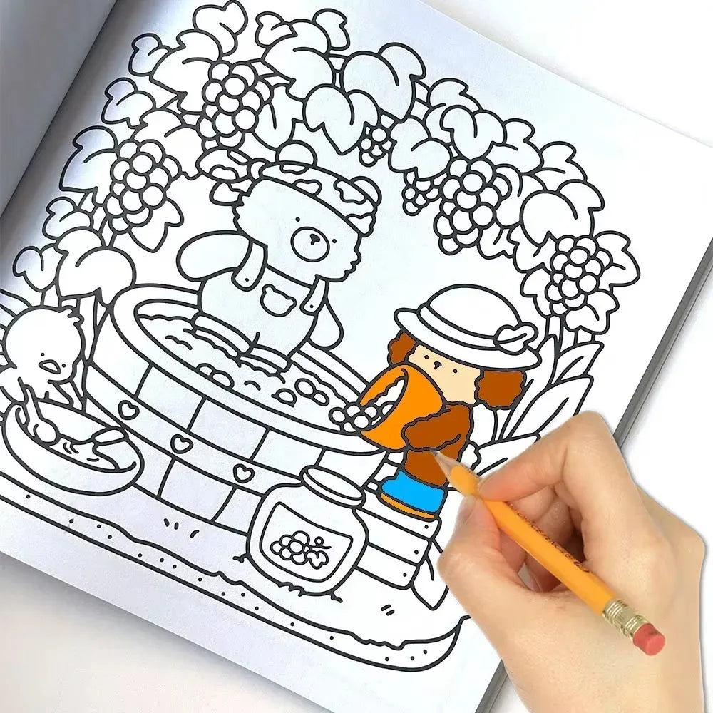 Adult Teens Relaxing Coloring Books Arts Beginners Handicraft DIY