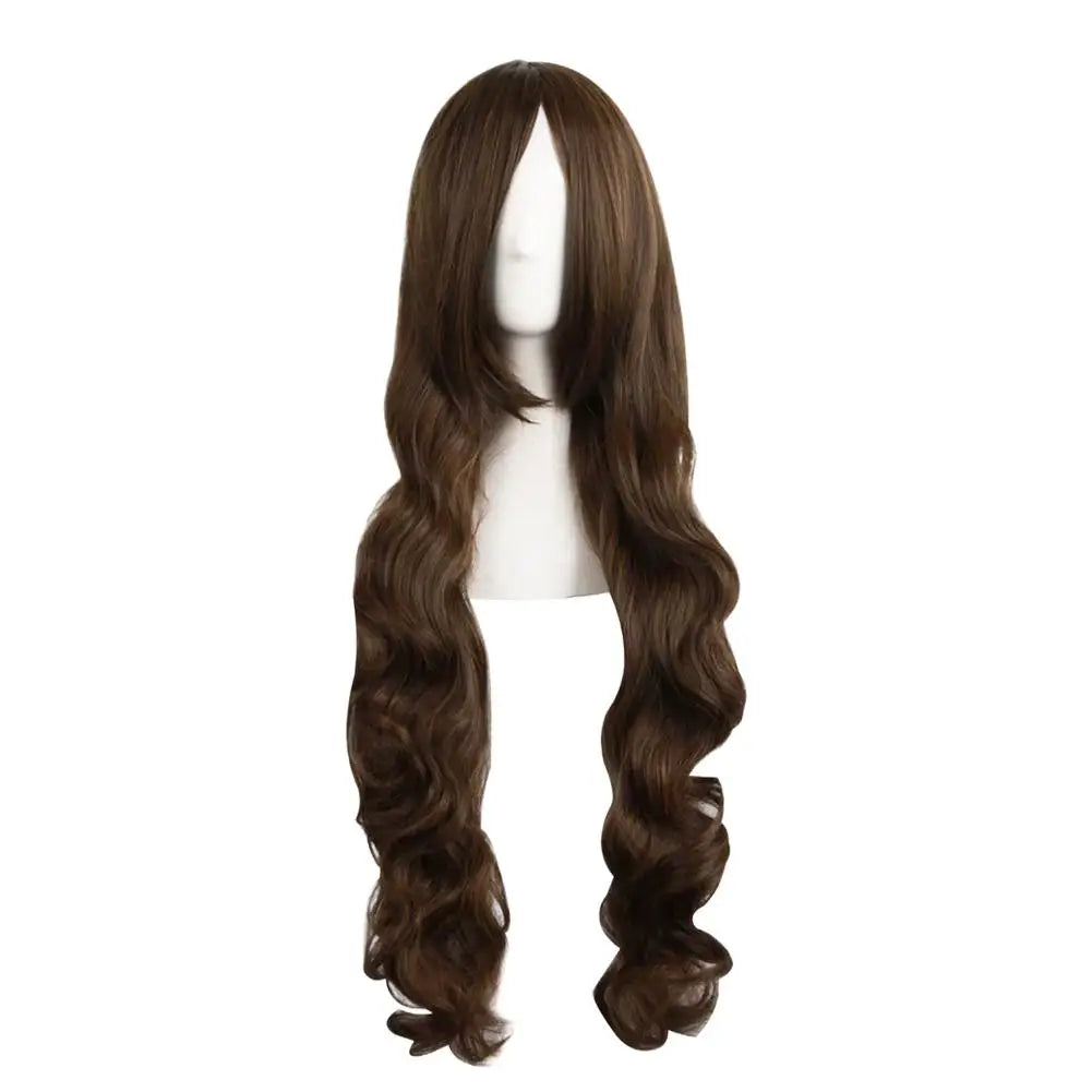 Women's 80cm Long Wavy Brown Cosplay Wig – Lolita Party Wig