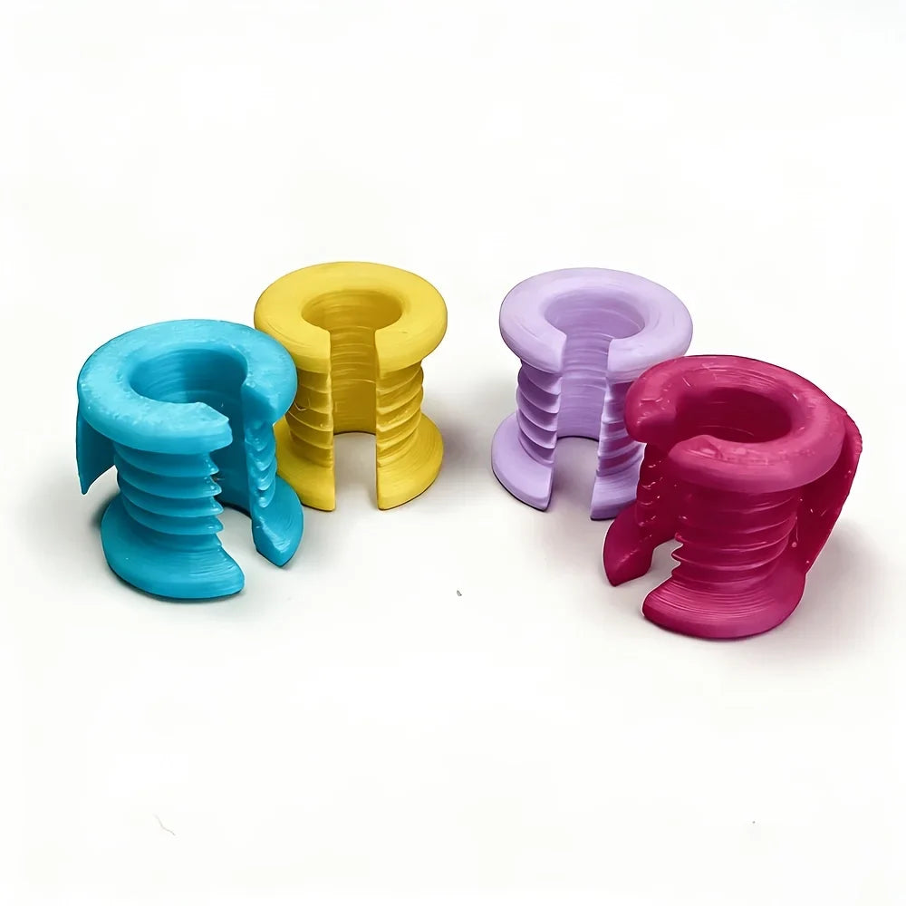 Random Crochet Finger Yarn Protective Sleeve Plastic Thumb Index