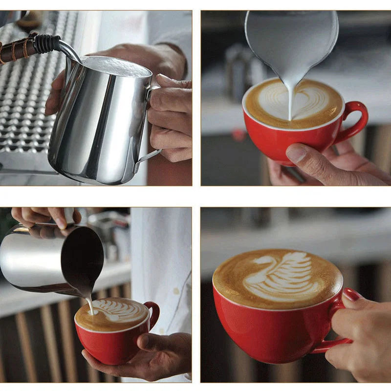 Stainless Steel Milk Frothing Pitcher 100/350/600ml | Latte Art