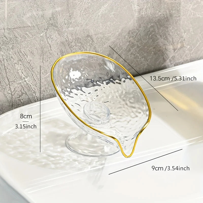 Oval Soap Dish with Drainage Holes – Plastic Bathroom Organizer